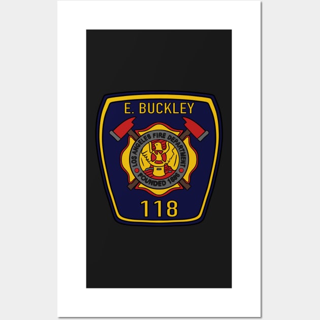 Station 118 LAFD Badge | 911 Evan Buckley Wall Art by icantdrawfaces